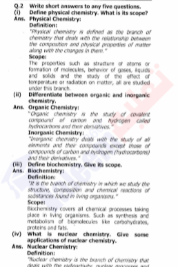 9th Chemistry Chapter-1 (Fundamentals of Chemistry) PDF Notes