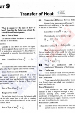 9th Physics Chapter 9 "Transfer of Heat" PDF Notes