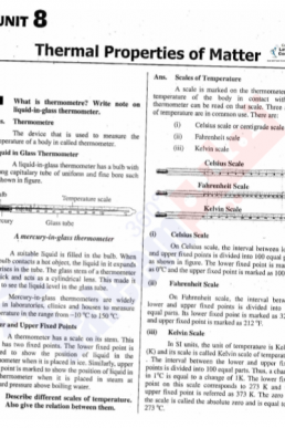 9th Physics Chapter 8 "Thermal Properties of Matter" PDF Notes