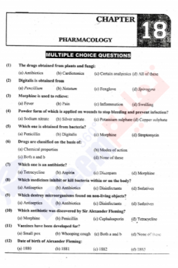 10th Biology Chapter-18 (Pharmacology) PDF Notes