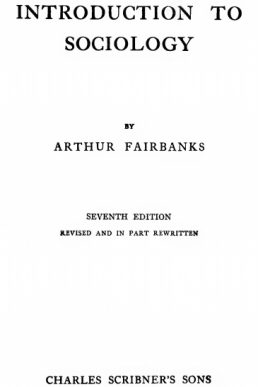 Introduction to Sociology by Arthur Fairbanks