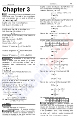 10th Mathematics Chapter-3 (Variations) PDF Notes