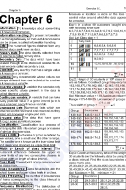 10th Mathematics Chapter-6 (Basic Statistics) PDF Notes