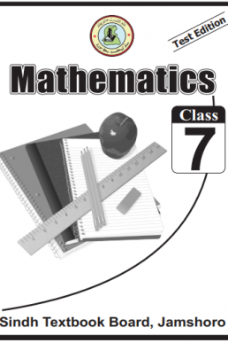 7th Class Mathematics PDF Text Book in English by Sindh Board