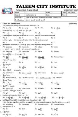 12th Half Book Test Papers 2021 of All Subjects