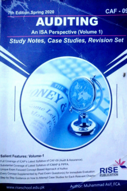 RISE CAF 9 Auditing Book Volume-1 by Sir Asif (New Edition)