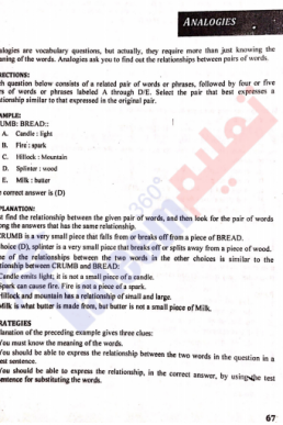 MDCAT English Analogies Notes | Logical Reasoning