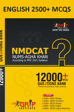 Grip PMC NMDCAT 2021 Book English 2500+ MCQs