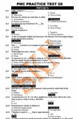 PMC Paid Practice Test 1 from Bundle 2 (Test No.8 by SKN)