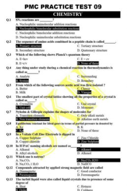 PMC Paid Practice Test 2 from Bundle 2 (Test No. 9 by SKN)