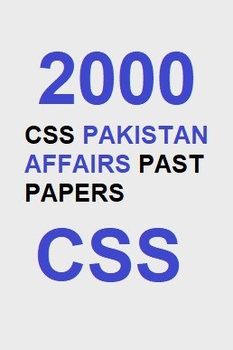 CSS Pakistan Affairs Past Paper 2000 PDF