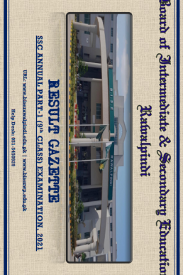 9th Class Result 2021 Gazette BISE Rawalpindi PDF