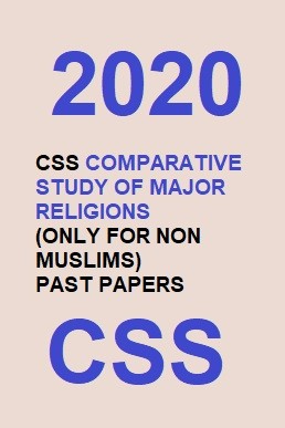 CSS Comparative Studies of Religions Past Paper 2020 PDF