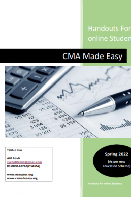 CAF 03 CMA Made Easy Volume-I (Spring 2022) by Sir Atif Abidi