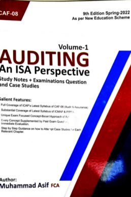 CAF 8 Auditing Book Volume 1 by Sir Asif (Spring 2022)