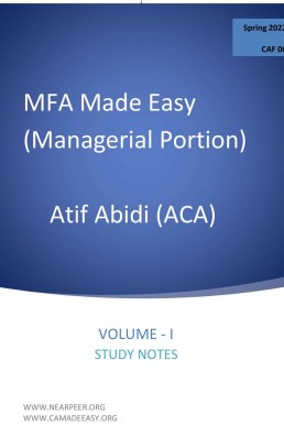 CAF 6 MFA Made Easy Vol 1 by Atif Abidi (Spring 2022)
