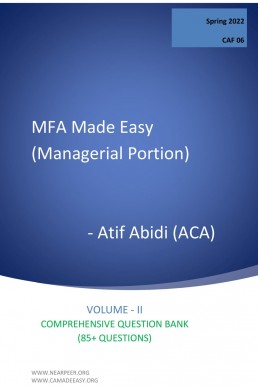 Sir Atif Abidi CAF 6 MFA Made Easy Vol 2 (Spring 2022)