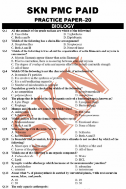 PMC Paid Practice Test 20 by SKN (Test 1 from Bundle 4)