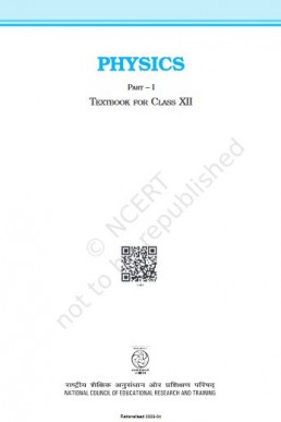 NCERT Class 12 Physics Part 1 Book PDF