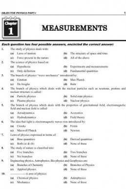 11th Class Physics Chapter 1 MCQs PDF