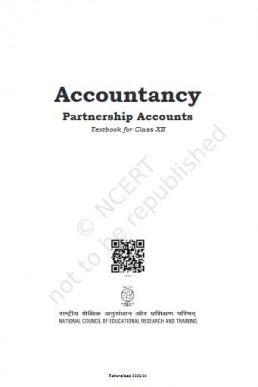 Class 12 NCERT Accountancy Book 1 PDF (Partnership Accounts)