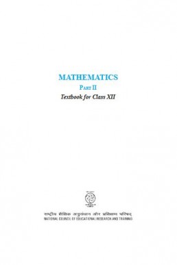 NCERT 12th Class Maths Part 2 CBSE Textbook PDF