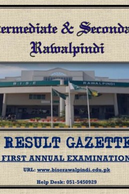 Matric BISE Rawalpindi Board Result Gazette 2023 PDF
