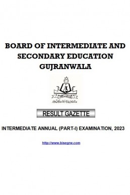 BISE GRW Gujranwala 11th Class Result 2023 Gazette PDF