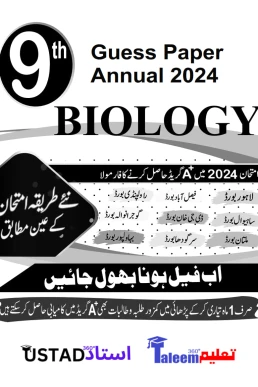 9th Class Biology Guess Paper 2024 - Punjab