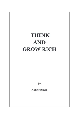 Think and Grow Rich PDF by Napoleon Hill