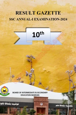 10th Class BISE Mardan Board Result Gazette 2024 PDF