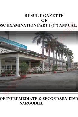 BISE Sargodha Board Class 9th Result Gazette 2024