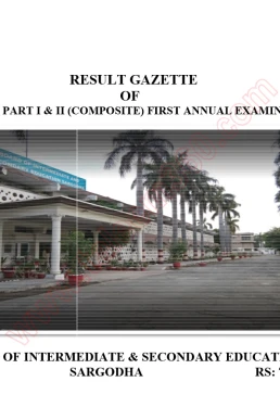 BISE Sargodha Board 2nd Year Result Gazette 2024