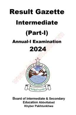 BISE Abbottabad Board 11th Class Result Gazette 2024 PDF