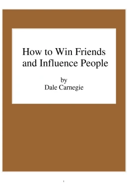 How to Win Friends and Influence People PDF