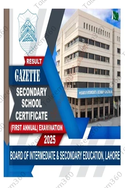 10th Class Result Gazette 2025 Lahore Board PDF