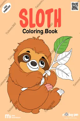 Sloth Coloring Book Printable PDF