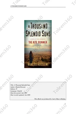 A Thousand Splendid Suns PDF by Khaled Hosseini