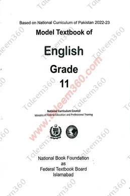 11th Class English New Federal Text Book 2025 PDF Taleem360