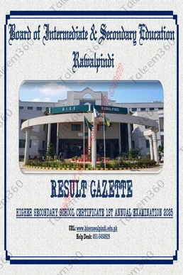 BISE Rawalpindi Board 12th Class Result Gazette 2025 PDF