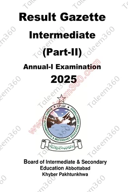 Abbottabad Board 12th Class Result Gazette 2025 PDF
