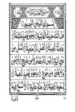 Surah Al-Ghashiyah PDF - Holy Quran Surah 88