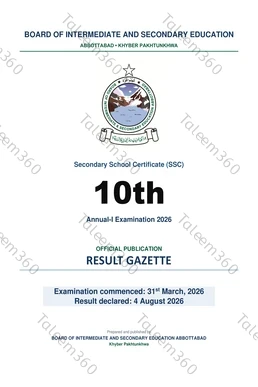 10th Class Result Gazette 2026 Abbottabad Board PDF (BISE ATD)