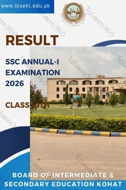 Kohat Board 10th Class Result Gazette 2026 PDF