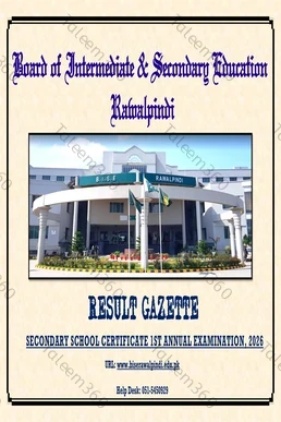 10th Class Result 2026 Gazette PDF - BISE Rawalpindi Board
