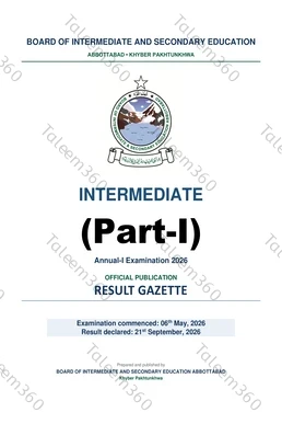 BISE Abbottabad 11th Class Result Gazette 2026 PDF - HSSC Part 1