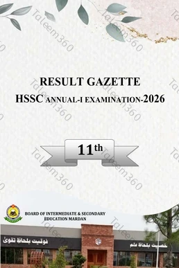 11th Class Result Gazette 2026 Mardan Board PDF (BISE MDN)
