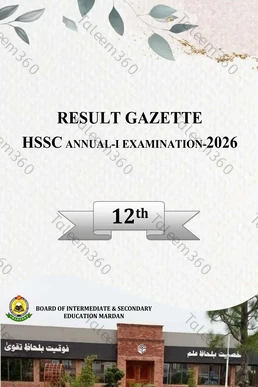 BISE Mardan 12th Class Result Gazette 2026 PDF - Inter Part 2