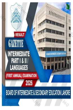 BISE Lahore 12th Class Result Gazette 2026 PDF - 2nd Year LHR
