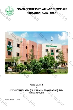 Faisalabad Board 11th Class Result 2026 Gazette PDF (BISE FSD)